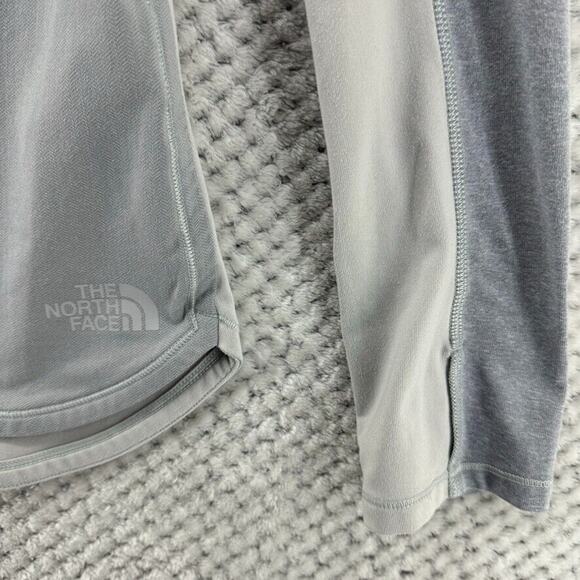 The North Face Layering Sweater Top S Gray 1/4 Zip Pullover Thumbholes Flashdry - Picture 5 of 16